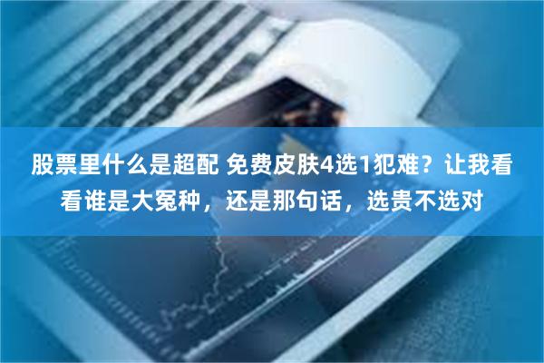 股票里什么是超配 免费皮肤4选1犯难？让我看看谁是大冤种，还是那句话，选贵不选对