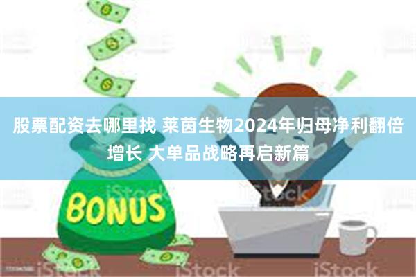 股票配资去哪里找 莱茵生物2024年归母净利翻倍增长 大单品战略再启新篇
