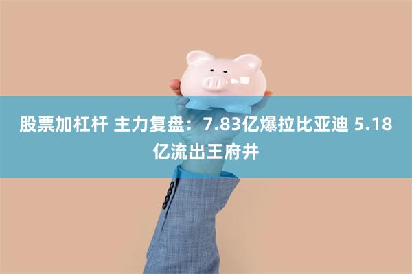 股票加杠杆 主力复盘：7.83亿爆拉比亚迪 5.18亿流出王府井