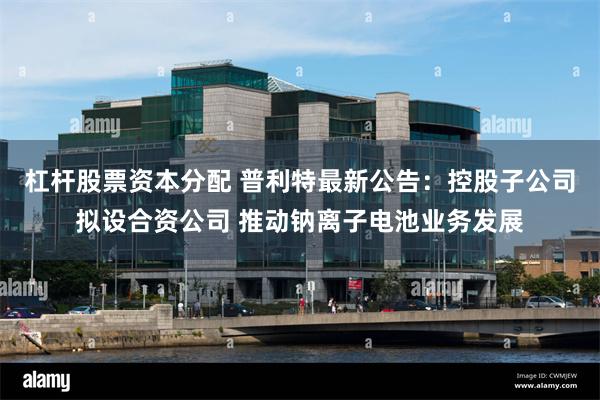 杠杆股票资本分配 普利特最新公告：控股子公司拟设合资公司 推动钠离子电池业务发展